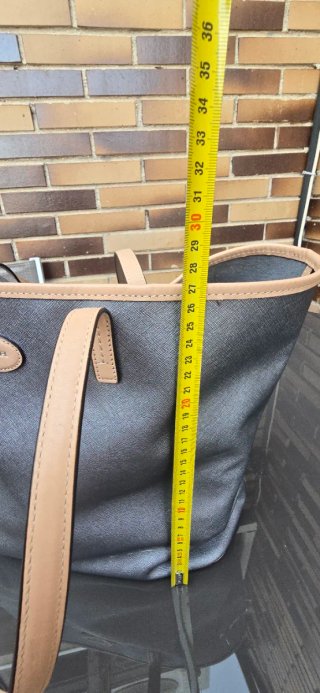 Bolso Tote Coach Plata y Beige