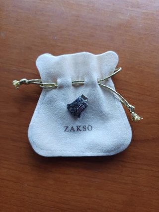Colgante Hacha Jaspe/Fósil Zakso/Plata