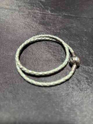 Pulsera Pandora Cuero Trenzado Verde