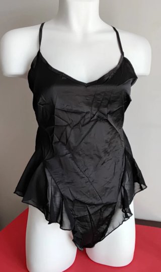 Conjunto Lencería Noche Negro Talla XL