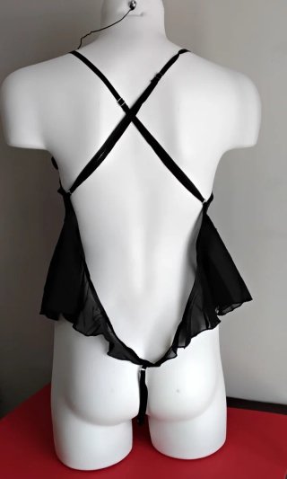 Conjunto Lencería Noche Negro Talla XL