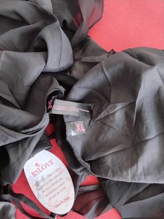 Conjunto Lencería Noche Negro Talla XL
