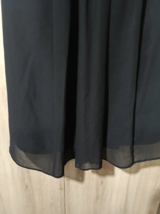Vestido gasa negro tirantes