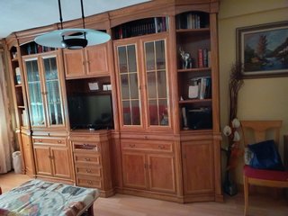 Mueble salón madera clásico modular