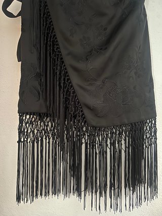 Falda Zara con flecos y bordado