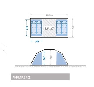 Alquiler tienda de campaña Quechua Arpenaz 4.2