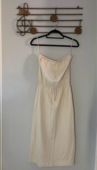 Vestido Zara palabra de honor beige Talla XS