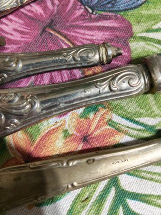 Manici coltelli in argento 800