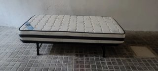 Somier 90 plegable metal y madera