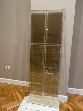 Cristal puerta madera cocina