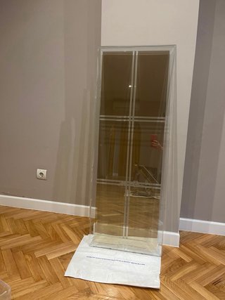 Cristal puerta madera cocina
