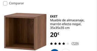 Mueble cubico IKEA EKET con puerta cristal