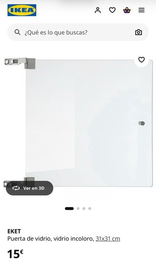 Mueble cubico IKEA EKET con puerta cristal