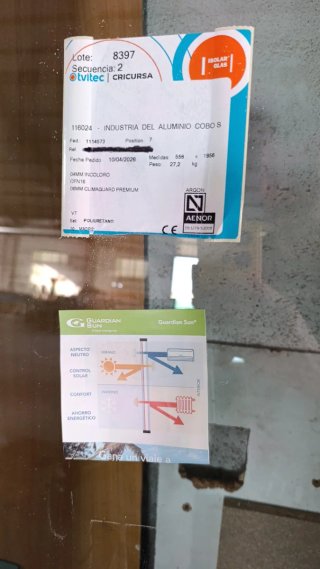 Puerta corredera PVC Kömmerling
