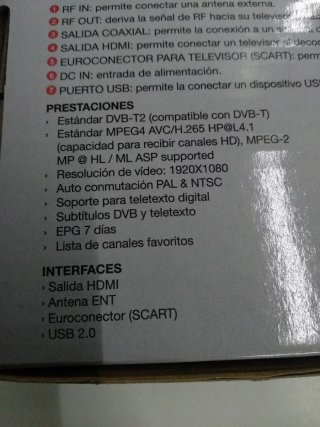 Decodificador Giga HD250T TDT H.265