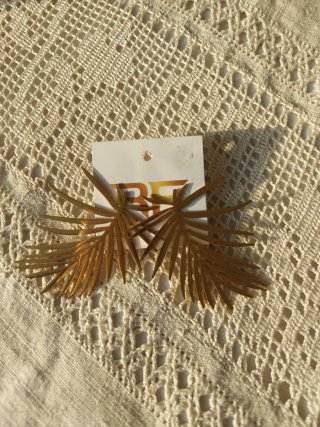 Pendientes Hojas Doradas Fiesta