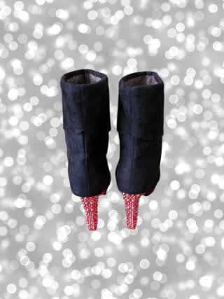 Botines negros con plataforma talla 39