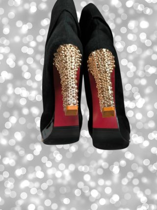 Botines negros con plataforma talla 39