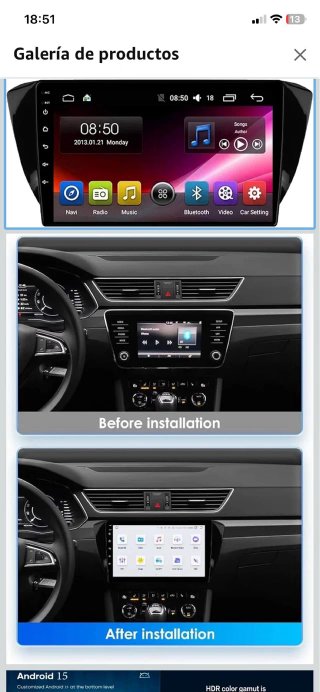 Pantalla 10” VW Passat B8 4+64GB