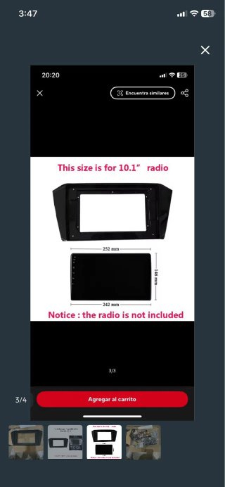Pantalla 10” VW Passat B8 4+64GB