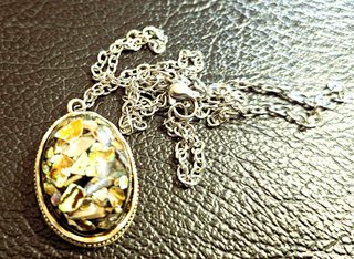 Conjunto collar y pulsera conchas trituradas