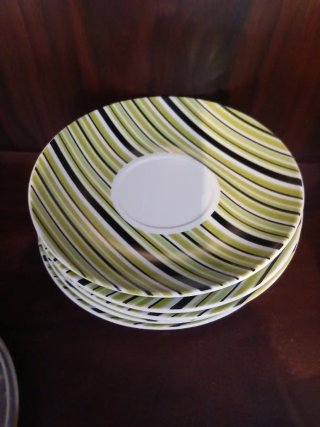 Juego 5 Tazas Café con Platos