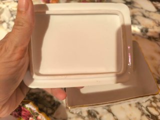 Caja de porcelana inglesa Vintage Royal Albert Old