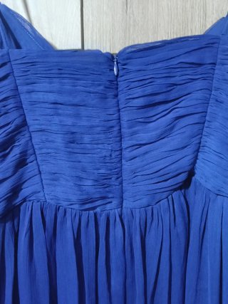 Vestido largo gasa azul