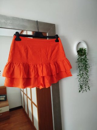 Minifalda pantalón naranja