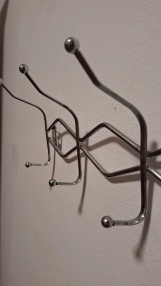 Cabide de Parede Extensível Metal Cromado