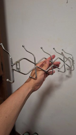 Cabide de Parede Extensível Metal Cromado