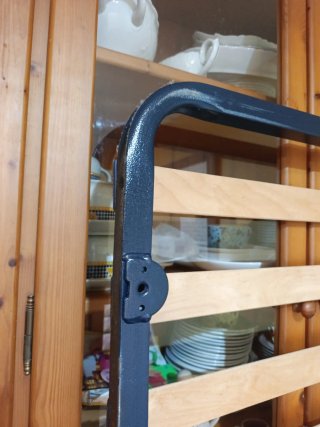Somier cama individual madera y metal