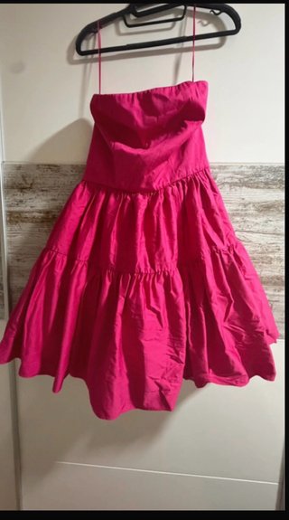 Vestido Naf Naf fiesta rosa fucsia Talla 42