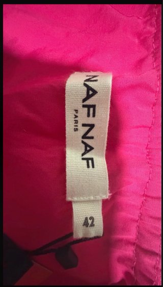Vestido Naf Naf fiesta rosa fucsia Talla 42