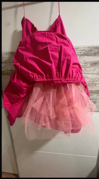 Vestido Naf Naf fiesta rosa fucsia Talla 42