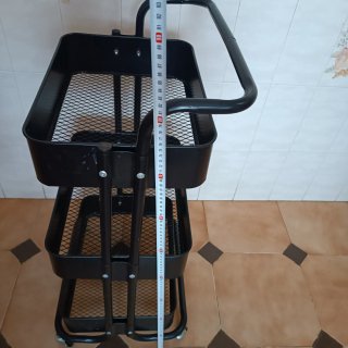 Carro organizador multiusos negro