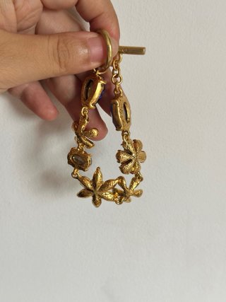 Pulsera Oscar de la Renta Flores Cristales Azules