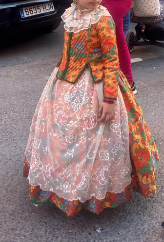 Traje de Fallera Niña Multicolor