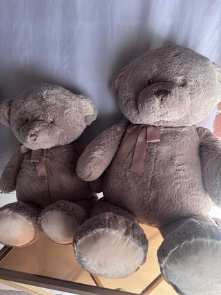 Oso de peluche grande y pequeño