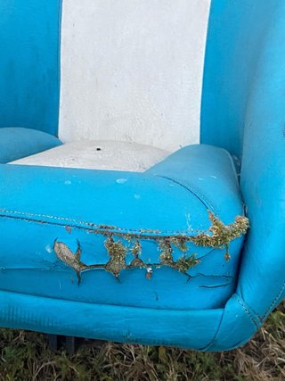 Asientos de barco azules