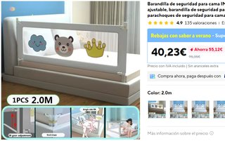 Barandilla Seguridad Cama IMBABY 2.0M
