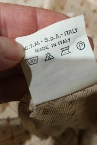 Camicetta vintage fantasia rombi manica lunga