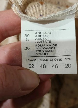 Camicetta vintage fantasia rombi manica lunga