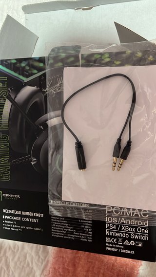 Cascos Gaming Monster Energy Nuevos