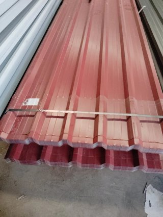 Chapas trapezoidales rojas 0.50mm