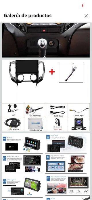 Pantalla 9” Mitsubishi L200 MT AT 2015-2019