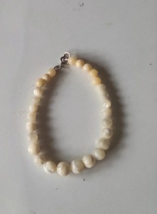 Conjunto collar y pulsera nácar