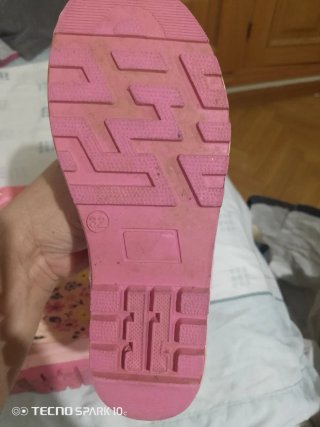 Botas de agua niña flores rosas Talla 32