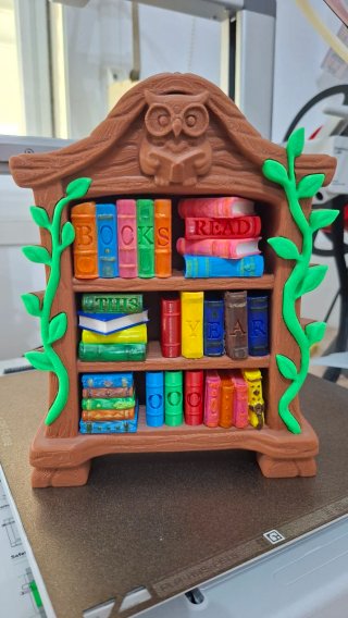 Librería decorativa cuenta libros