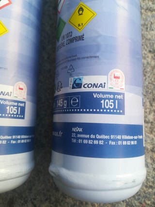 2 Garrafas NEVAX oxigene